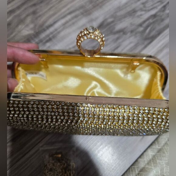 Women Rhinestone Clutch Handbag Evening Sparkly Wedding Purse Bag Glitter Bridal - Picture 11 of 16